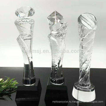 Оптовая высокое качество дешевые пользовательские кристалл трофей награды